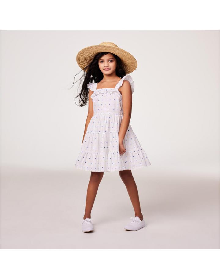 Ruffle Trim Swiss Dot Sundress