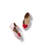 Patent Heart T-strap Flat