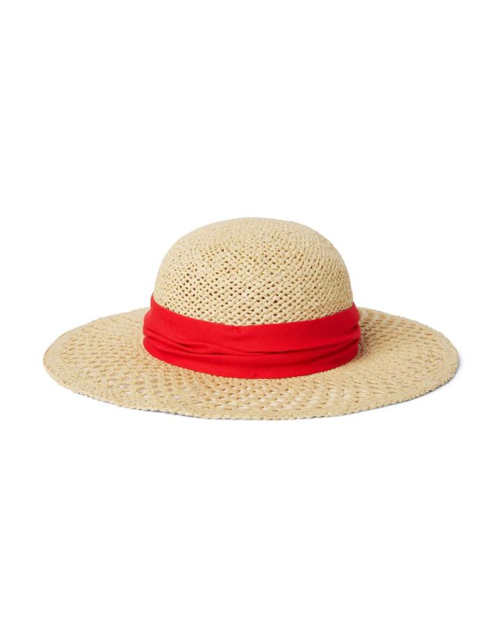 Banded Straw Sun Hat