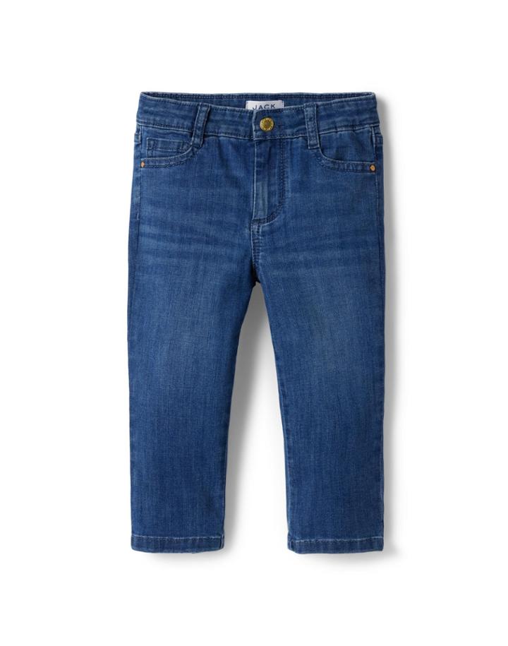 Straight Jean In Dark Shawnie Wash