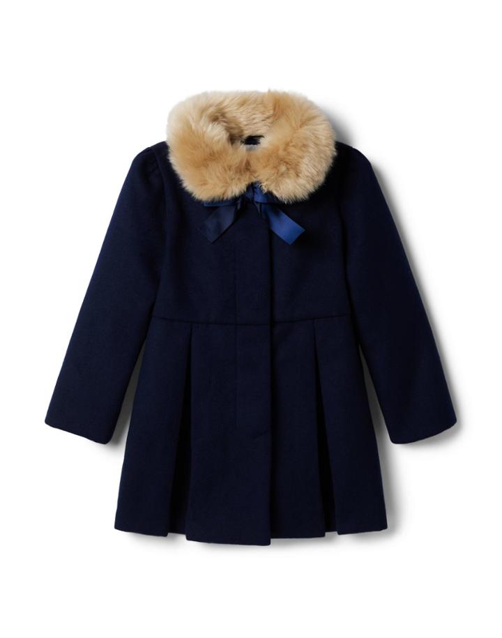 Faux Fur Collar Coat