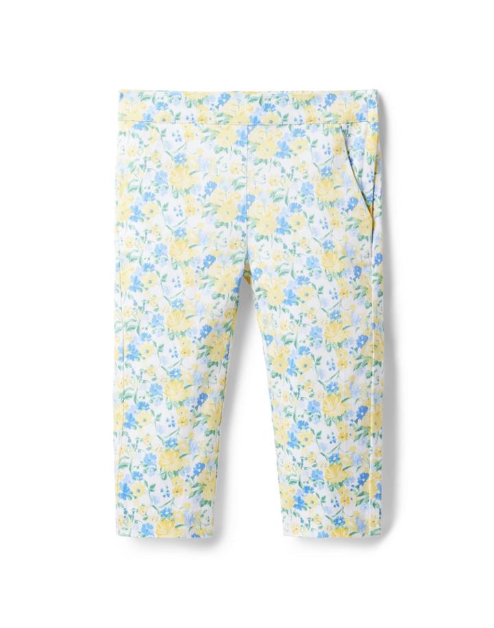Floral Sateen Cropped Pant