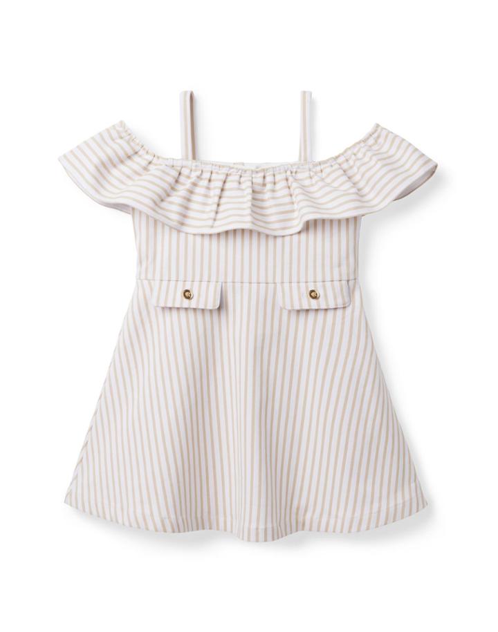 Striped Cold Shoulder Dress