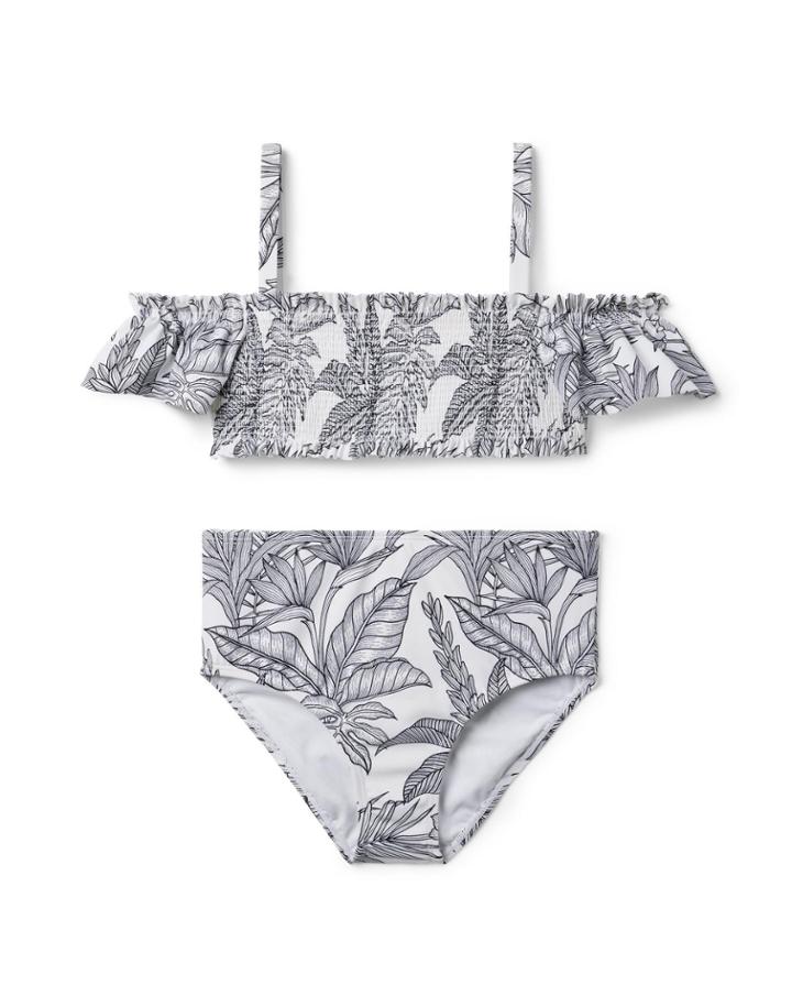 Palm Ruffle 2-piece Swimsuit