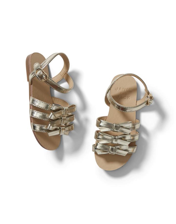 Metallic Bow Sandal