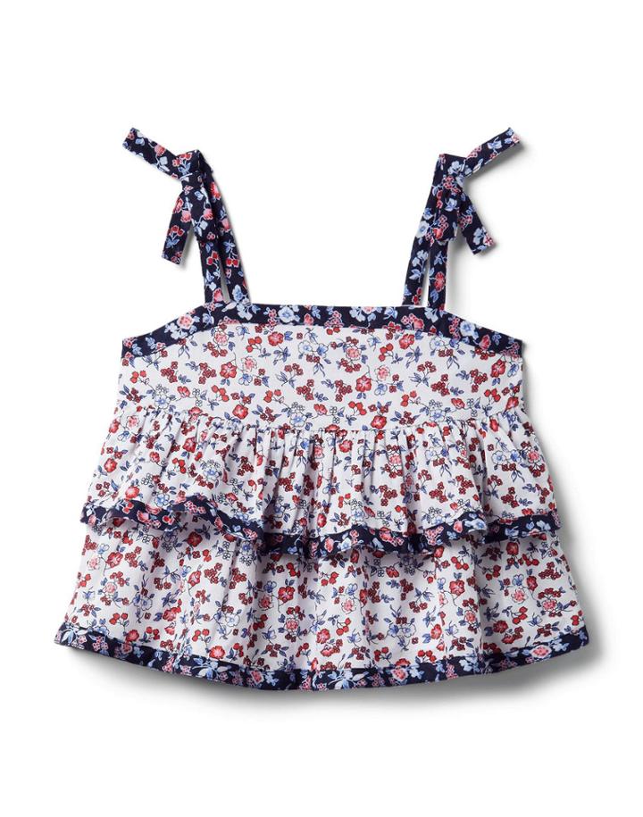 Ditsy Floral Tiered Top