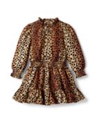 Leopard Smocked Ruffle Dress