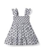 The Emily Floral Woodblock Smocked Sundress