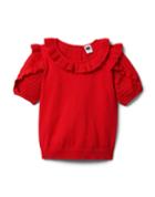 Pointelle Short Sleeve Sweater