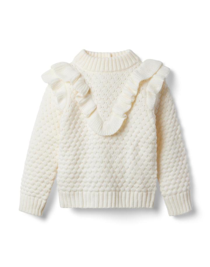 Textured Ruffle Sweater