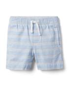 The Striped Linen-cotton Pull-on Short
