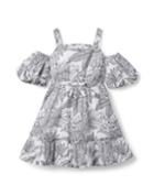 Palm Cold Shoulder Dress