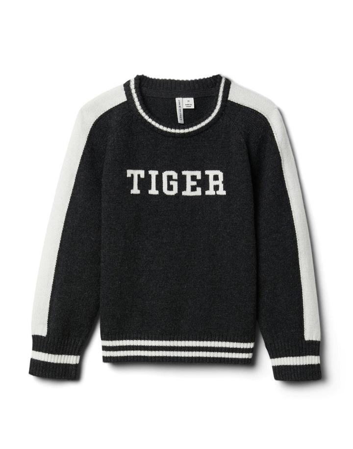 Tiger Raglan Sleeve Sweater