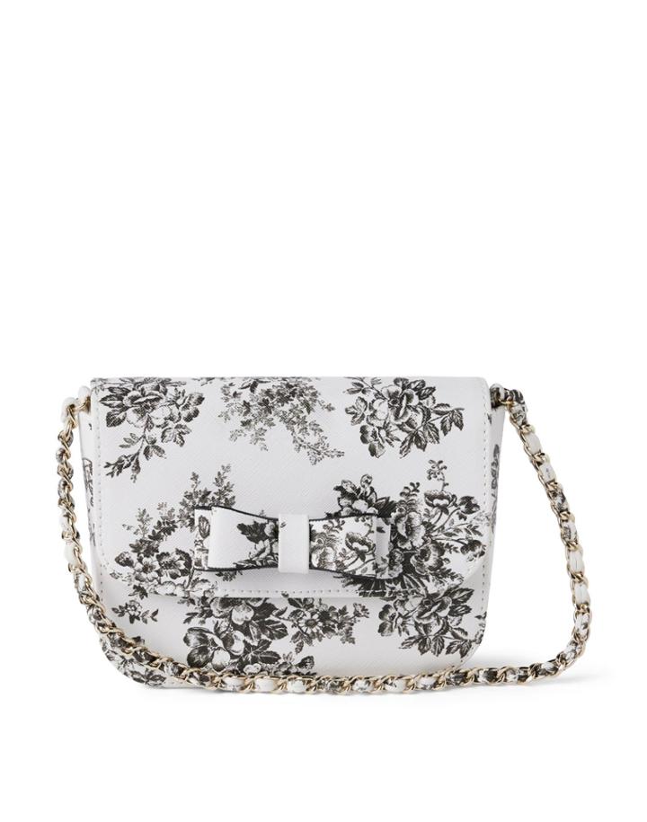 Floral Toile Bow Purse