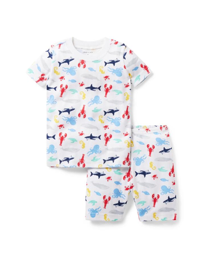 Good Night Short Pajamas In Ocean Friends