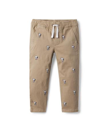 Peanuts Snoopy Embroidered Twill Pant