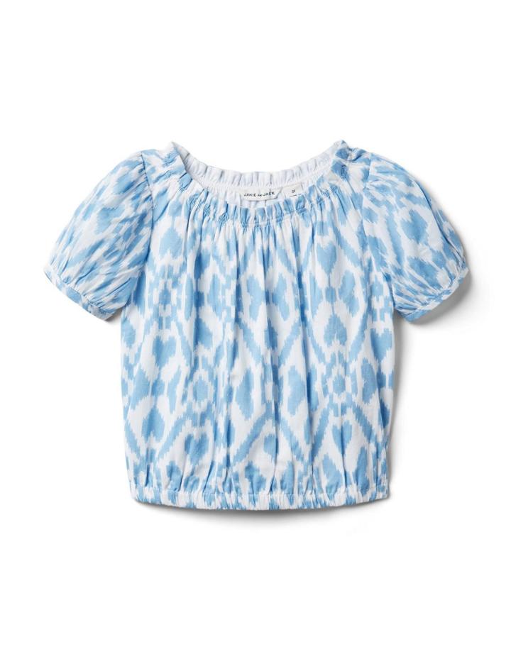 Ikat Puff Sleeve Top