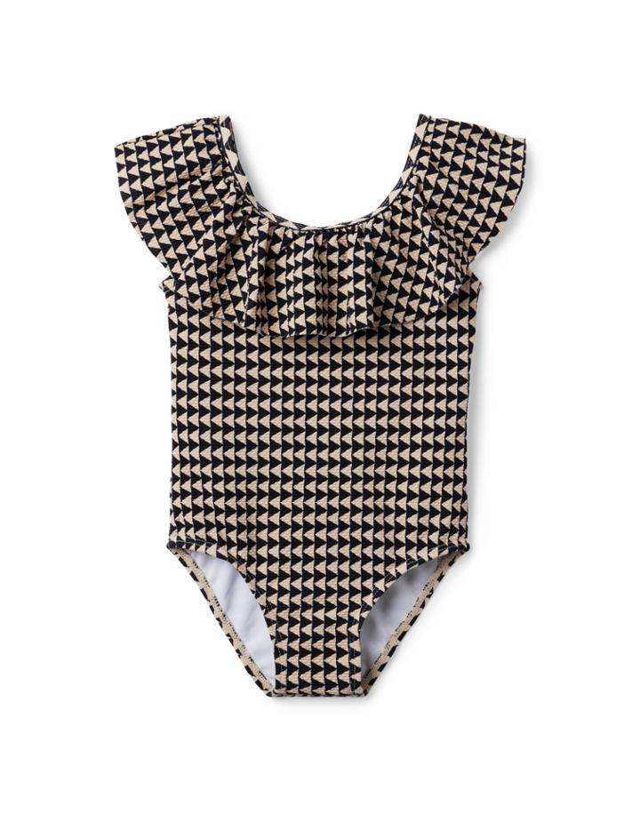 Geo Ruffle Swimsuit