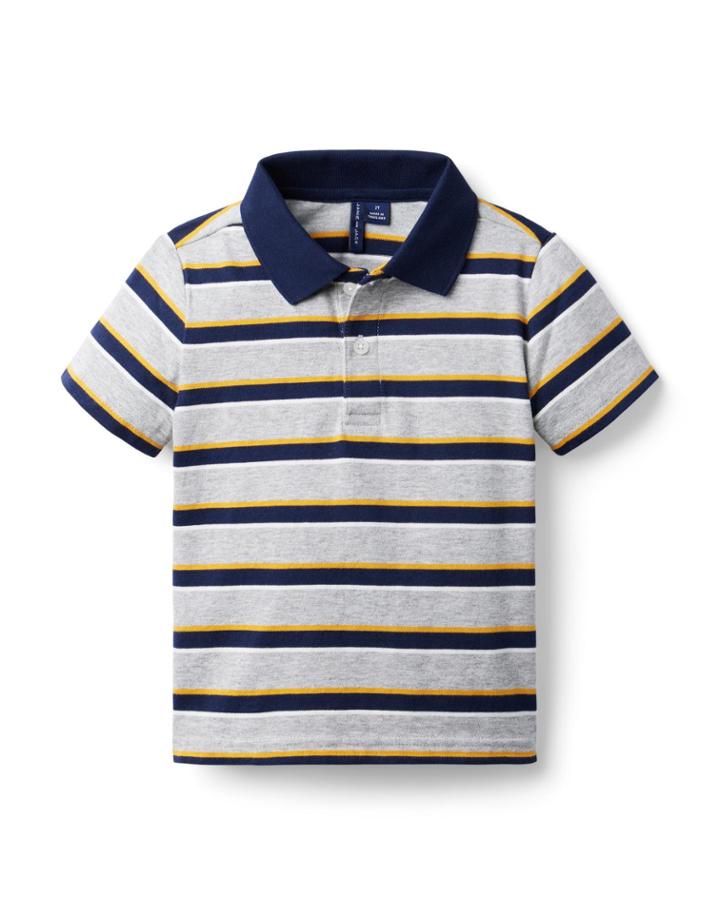 Striped Jersey Polo