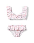 Flamingo Ruffle Recycled 2-piece Swimsuit