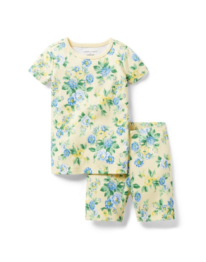 Good Night Short Pajamas In Floral Garden