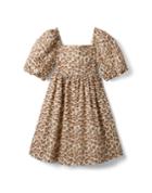 Leopard Bubble Sleeve Dress