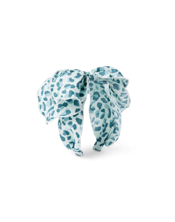 Leopard Twill Bow Headband