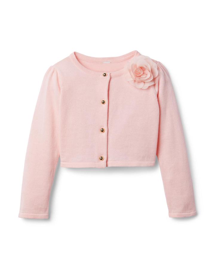 Rosette Cropped Cardigan