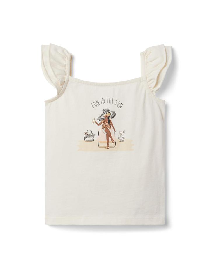 Fun In The Sun Ruffle Sleeve Top