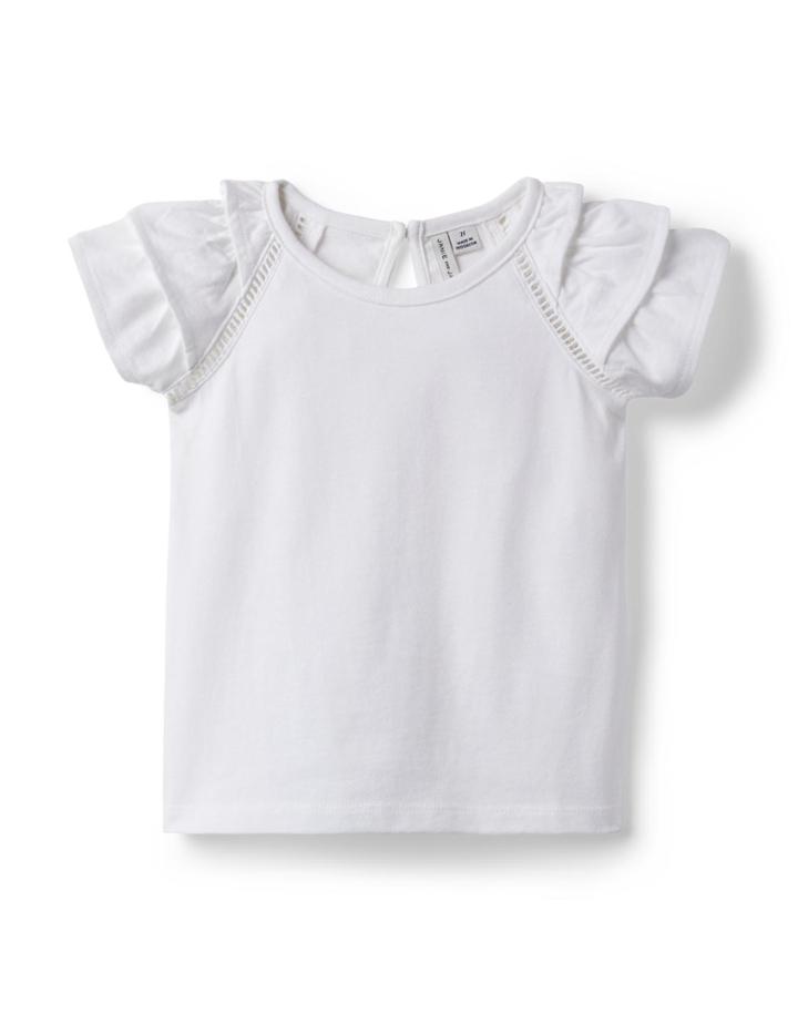 Tiered Ruffle Sleeve Jersey Top