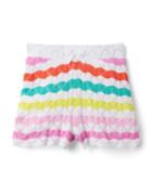 Wavy Striped Crochet Short