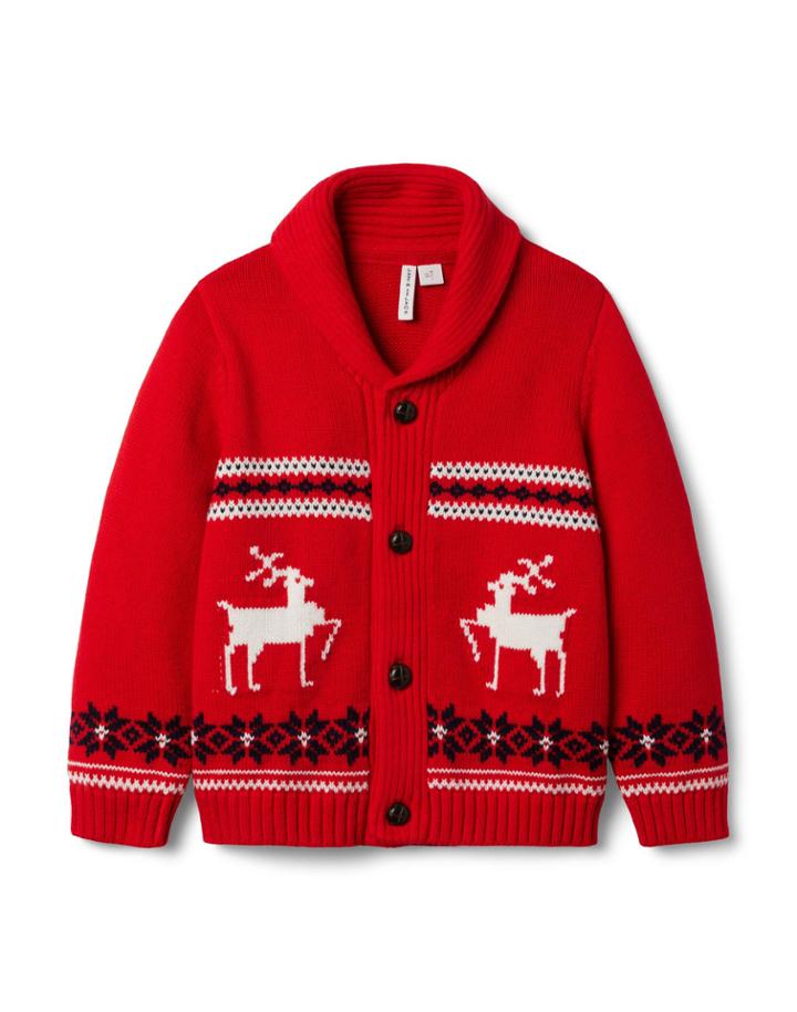 Fair Isle Reindeer Cardigan