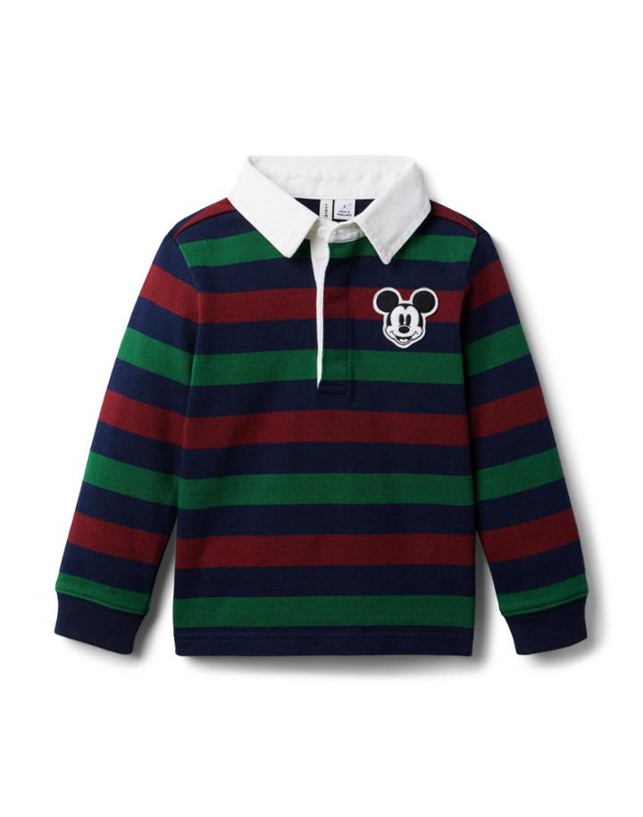 Disney Mickey Mouse Striped Rugby Shirt