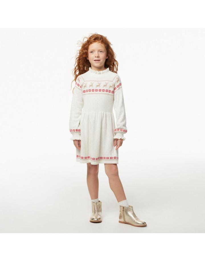 Fair Isle Reindeer Sweater Dress