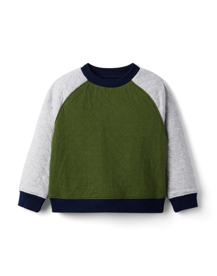 Quilted Colorblocked Sweatshirt