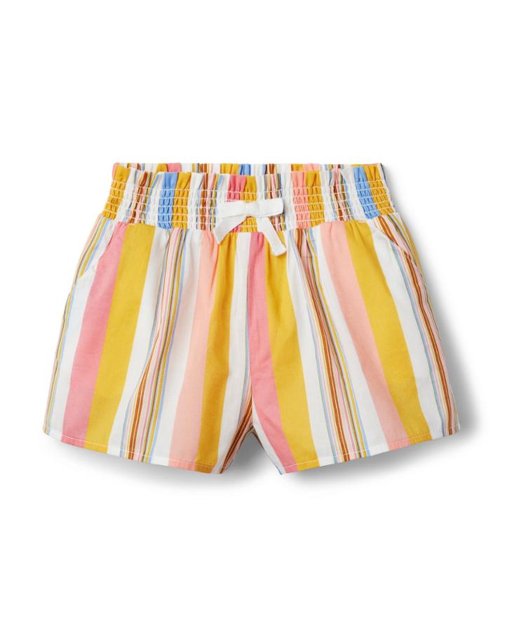 Striped Smocked Waist Short