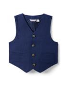 Linen-cotton Suit Vest
