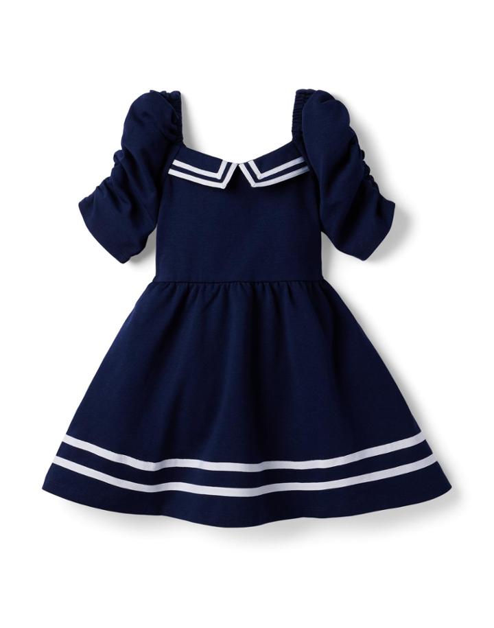 Ruched Sleeve Ponte Dress