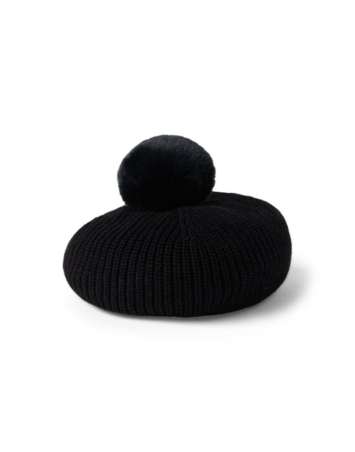 Faux Fur Pom Sweater Beret