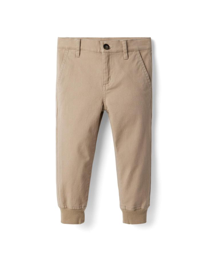 Stretch Twill Ribbed Cuff Jogger