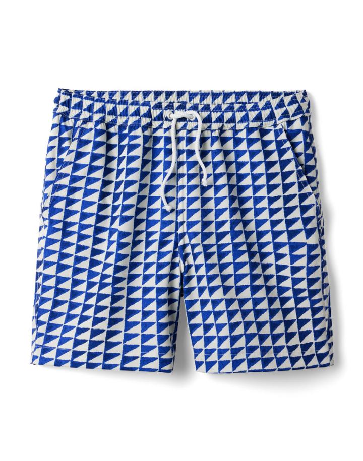 Dawne Florine Men's Tile Print Swim Trunk