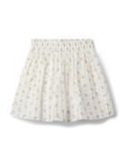 Floral Crochet Trim Skirt