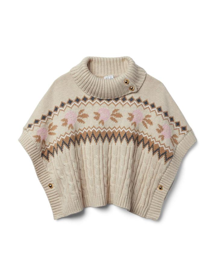 Fair Isle Flowers Cape
