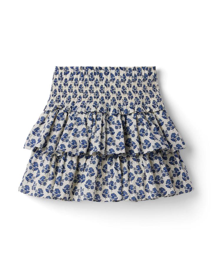 Floral Smocked Tiered Skirt