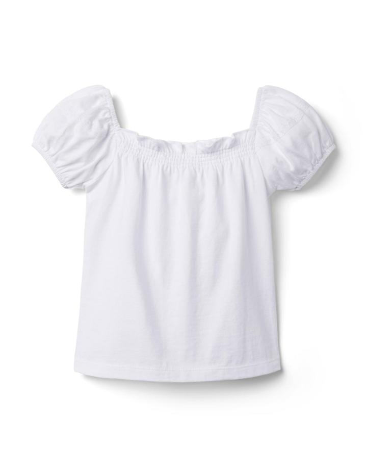 Smocked Puff Sleeve Top