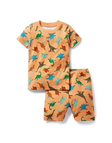 Good Night Short Pajamas In Skating Dinos