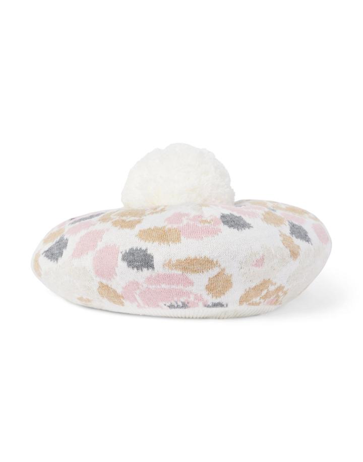 Floral Pom Sweater Beret
