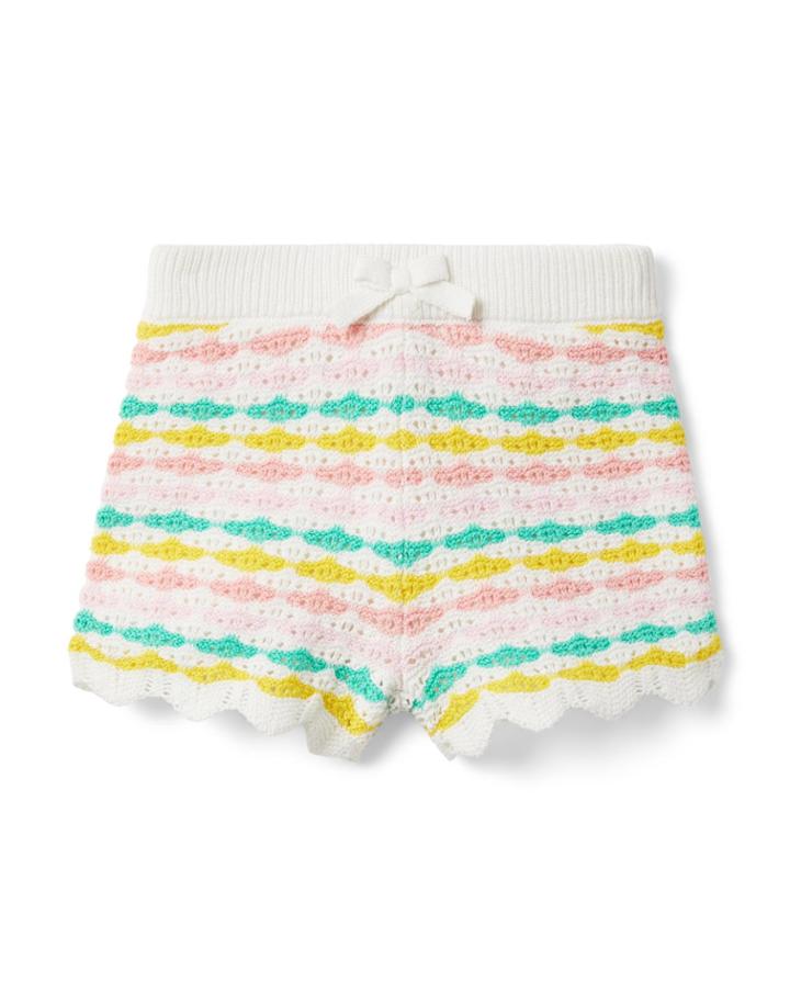 Striped Crochet Short