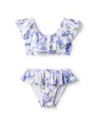 Floral Ruffle Recycled 2-piece Swimsuit