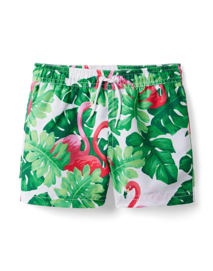 Tropical Flamingo Swim Trunk